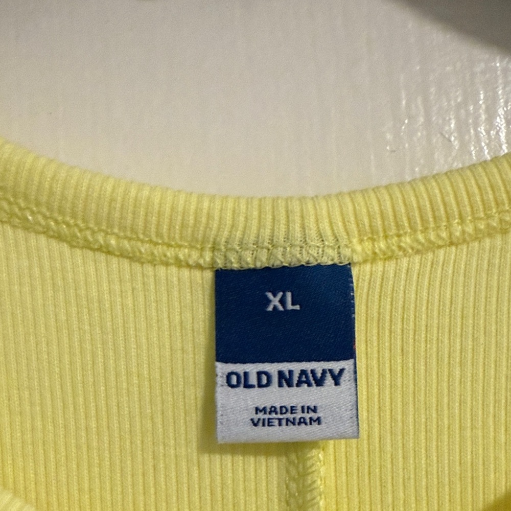 Old Navy Yellow Mini ribbed Dress - Picture 3 of 8